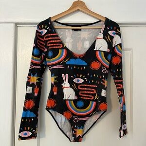 Nooworks bodysuit in magic print size medium